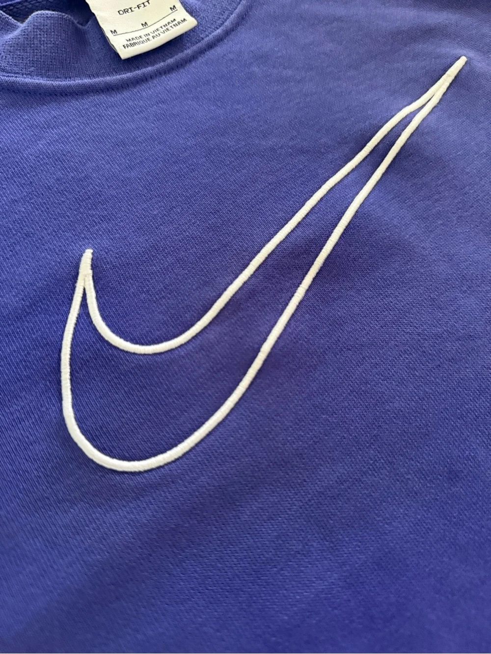 Vintage Nike Sweatshirt Purple Crewneck Embroidered Swoosh Retro 90s Y2K Size M